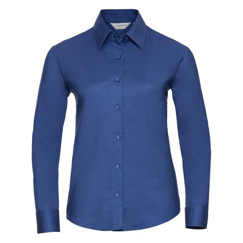Russell Collection Womens/Ladies Classic Oxford Long-Sleeved Shirt