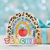 2D Flat Teacher Appreciation Acrylic Block Plaque, Rainbow Design, Suitable for wall decoration, porch, room, villa, accents Home, Hallway, or Workpla