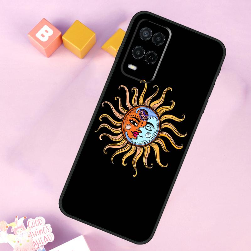 

Hippie Sun and Moon Art Case For Oppo A6 A5 Pro A15 A16 A76 A96 A17 A57 A98 A58 A78 A18 A38 A54 A74 A94 A40 A60 A80 OPPO A78 5G