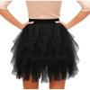 Women's Fashion Color High Waist Mesh Skirt A-line Puff Skirt Cake Skirt Cute Ballet Ball Half Skirt