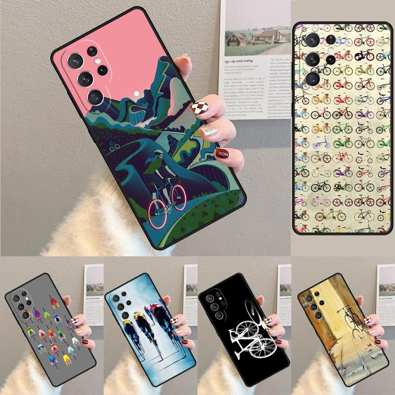 BIKE CYCLING art soft Phone Case for Samsung Galaxy note 10 pro S26 Ultra S23 S24 FE S25 S21 S22 PLUS shockproof Cove