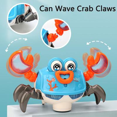 Elektrická Všesměrová Kreslená Lezoucí Hračka Krab pro Miminka s LED Světly Hudbou Bionickými Pohyby Vzdělávací Zábavný Dárek
