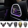 Metal Car Diffuser Accessories Halloween Air Vent Clip, Metallic Skull Bat Freshener Auto Interior Scent Charm, Cool Aroma for Gothic Truck Fragrance