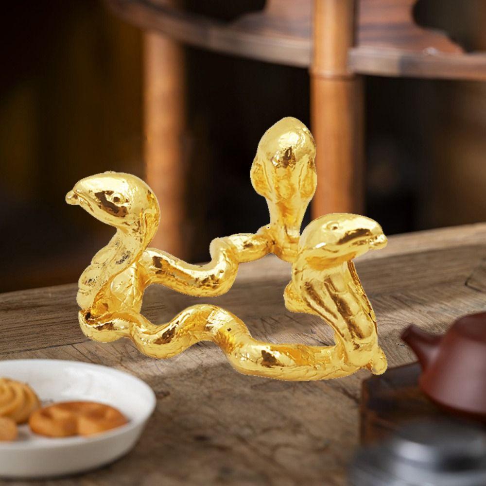 

Dragon Snake Crystal Ball Metal Base Alloy Gold/Rose Gold Snake Year Ornament Stone Display Stand Triangle Sphere Display Holder золотой