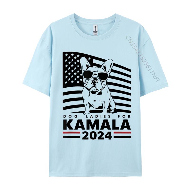 

Dog Ladies For Kamala Harris 2024 Funny Luxury Designer T-Shirts Custom Tops & Tees Fashionable Print Cotton Fabric Men 4XL