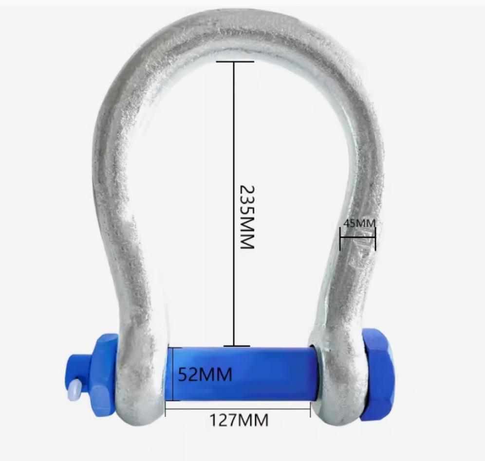 Enhanced U- and D-shaped magnetic lifting shackle with suction cup, high-strength, large opening, and designed for opposite sex applications.