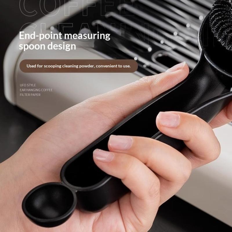 58mm Espresso Group Head Brush Long Handle Coffee Machine Cleaning Appliance Precise Cleaning for Professional Espresso Brewers onesize