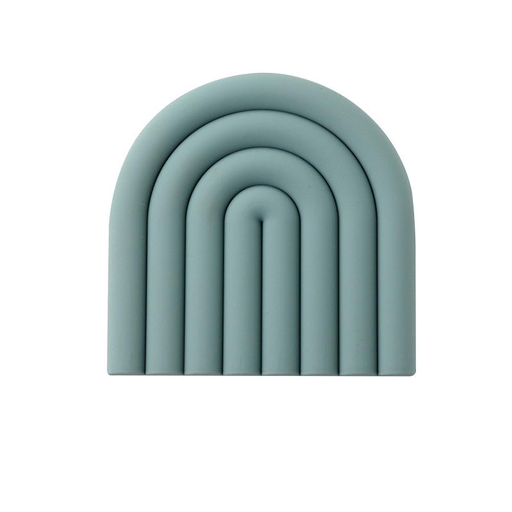 U-formet varmeisolasjonsmatte Høy temperatur Husholdningsbrikker Skåler Og Tallerkener Silikon Anti-strykematte Bordmatte Spisebrikke