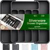 Silverware Organizer - Expandable Kitchen Drawer Organizer, Adjustable Utensil Organizer, Cutlery Drawer Organizer