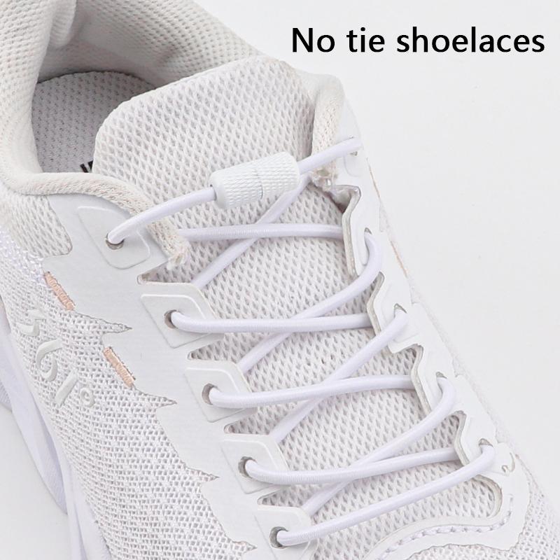 Zapatillas con Cordones Elásticos Zapatos Sin Atar Cordones Redondos para Zapatos Sin Cordones Niños Adulto Cordones Rápidos Bandas de Goma para Zapatos