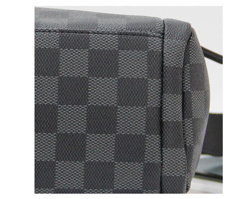 Men's Plaid Crossbody Shoulder Bag - Casual Korean Style Messenger Bag