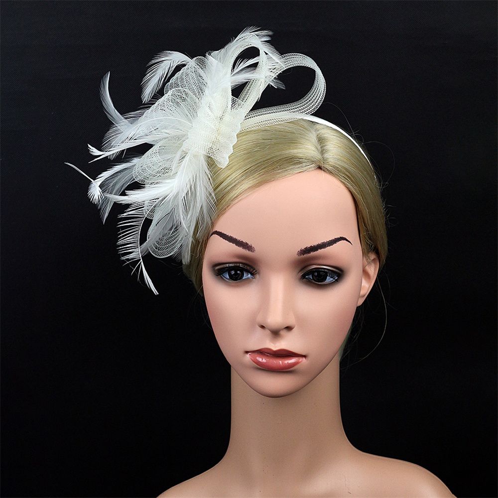 Royal Races Feather Large Ladies Day Races Aliceband Fascinator Headband Royal Ascot