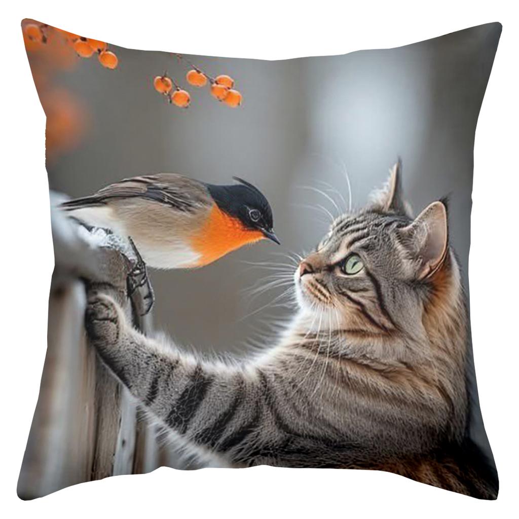 Cute Cat Pillows With Different Cat Images For Home Polyester pillowcase, sofa decorative cushion cov Headboard Pillow