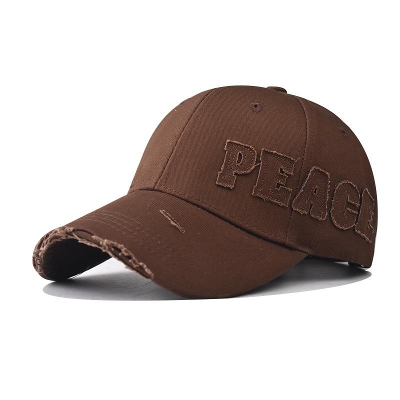 New Cotton Three-dimensional Patch Embroidered PEACE Embroidered Baseball Cap Plus Hard Oxford Lining Hat Unchanged