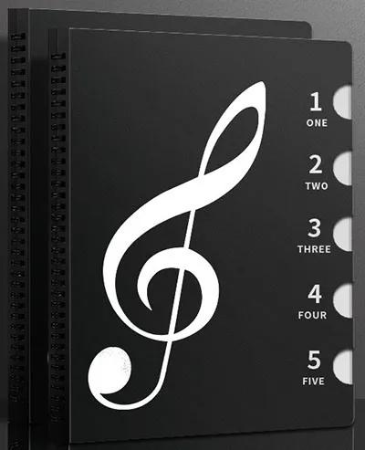 2pcs black, non reflective, modifiable, transparent insert, storage book, sheet music, music score folder,Music score folder,