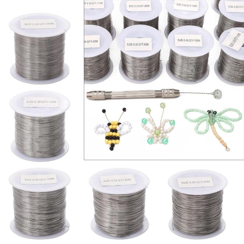 0.2/0.3/0.4/0.5/0.6mm Wire Flexible Metal Wire Alloy Texture for Jewelry Making and Sculpting Suitable for Craft Project