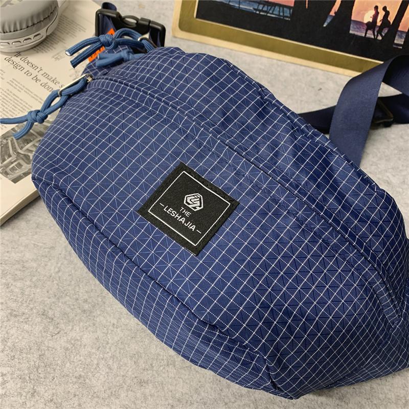 Waterproof Nylon Sling Bag for Unisex Multiple Pockets Outdoor Travel Waist Pack