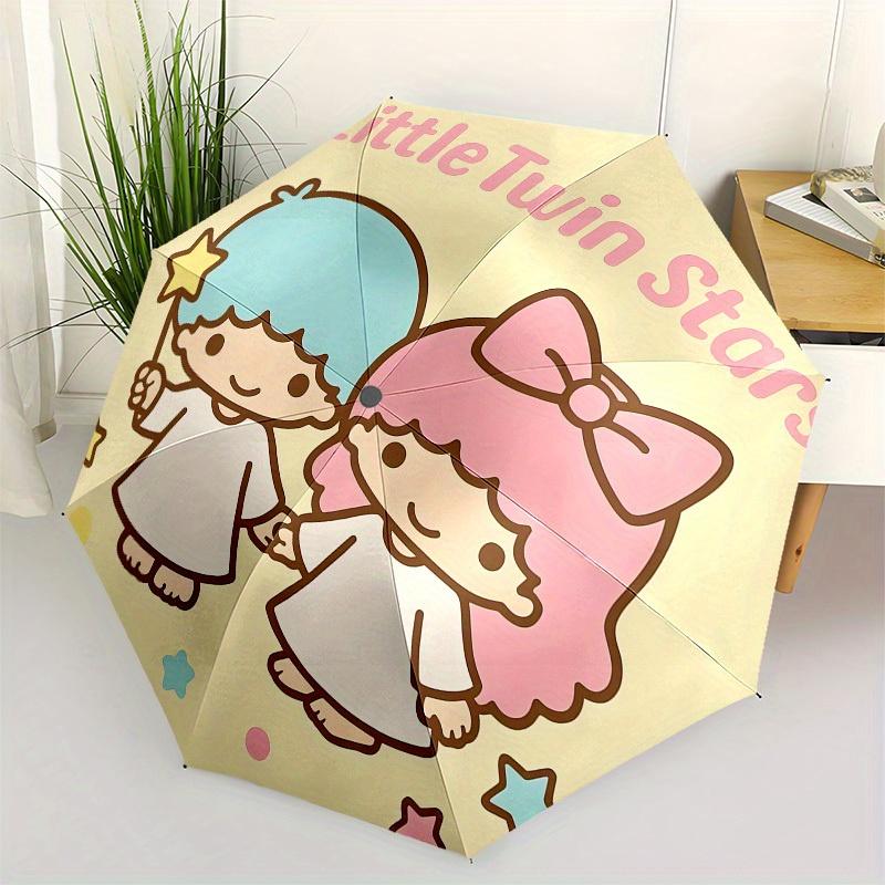 1pc Little Twin Stars Umbrella with Plastic Handle,Suitable for All Seasons Home Travel Outdoor UmbrellaSanlio128