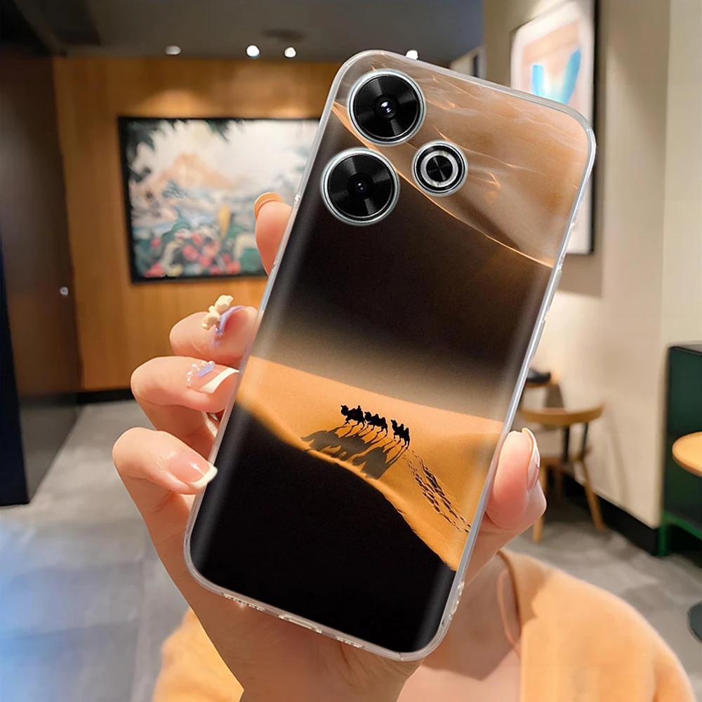 Klare Handyhülle für Poco F6 Weiches TPU-Silikon Niedliches Kaninchen Leichte Rückabdeckung für Xiaomi Poco F6 PocoF6 Pro Funda Cases Capa