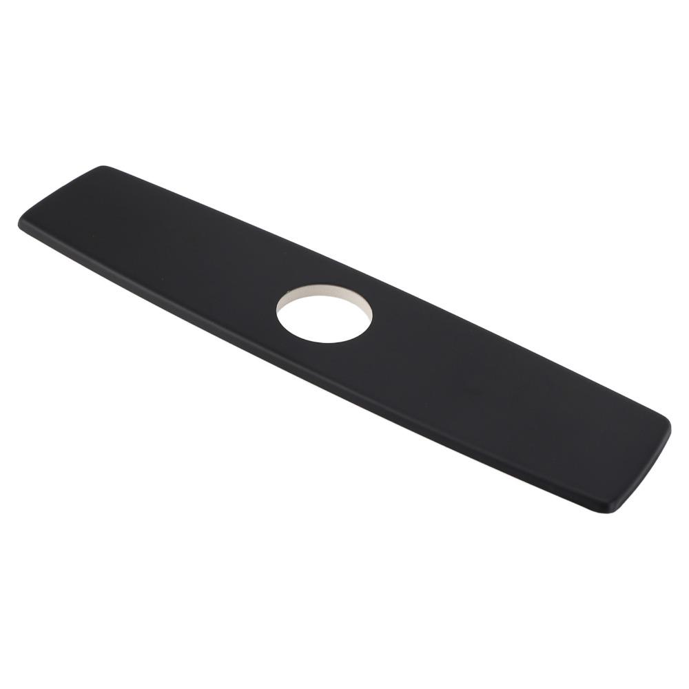 10 Inch Faucet Deck Plate Matte Black Faucet Base Plate Stylish Sink Hole Cover Vanity Sink