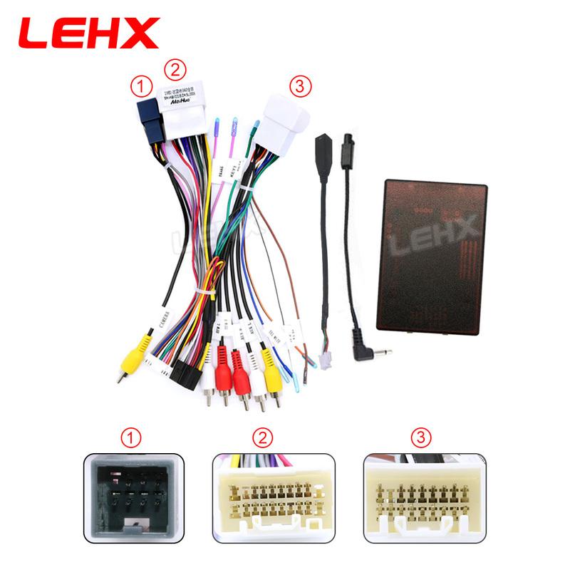LEHX Car Adaptation 16-pin Android Wire Harness Power Cable Adapter For Mitsubishi Lancer 10 CY 2007 - 2017 With Canbus