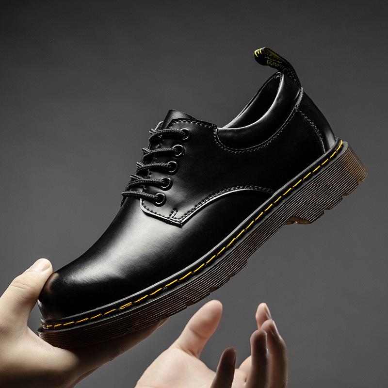 Men's genuine leather casual shoes Fashion Comfort Round Toe Shoes Men Casual Outdoor non slip footwear Elegant Work Shoe Homme