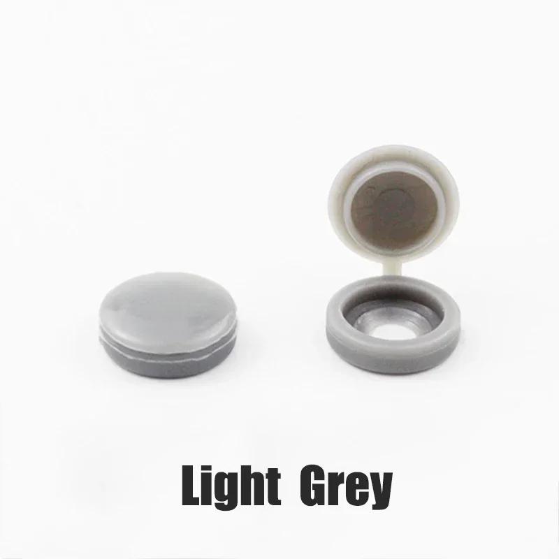 

10/100Pcs Hinged Plastic Screw Cap Cover Nut Fold Snap Protective Cap Button Screw Wood Furniture Decorative Nuts Bolts Hardware 10pcs светло-серый