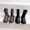 Nouvelles Bottes pour Enfants Printemps et Automne Bottines pour Filles Bottes en Cuir Souple à la Mode Bottes Trésor pour Femmes
