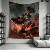 DOOM The Dark Ages Wall Tapestry Aesthetic Wall Hanging Printed Fabric Blanket Decorative Tapestries for Bedroom Living Room Home Decor
