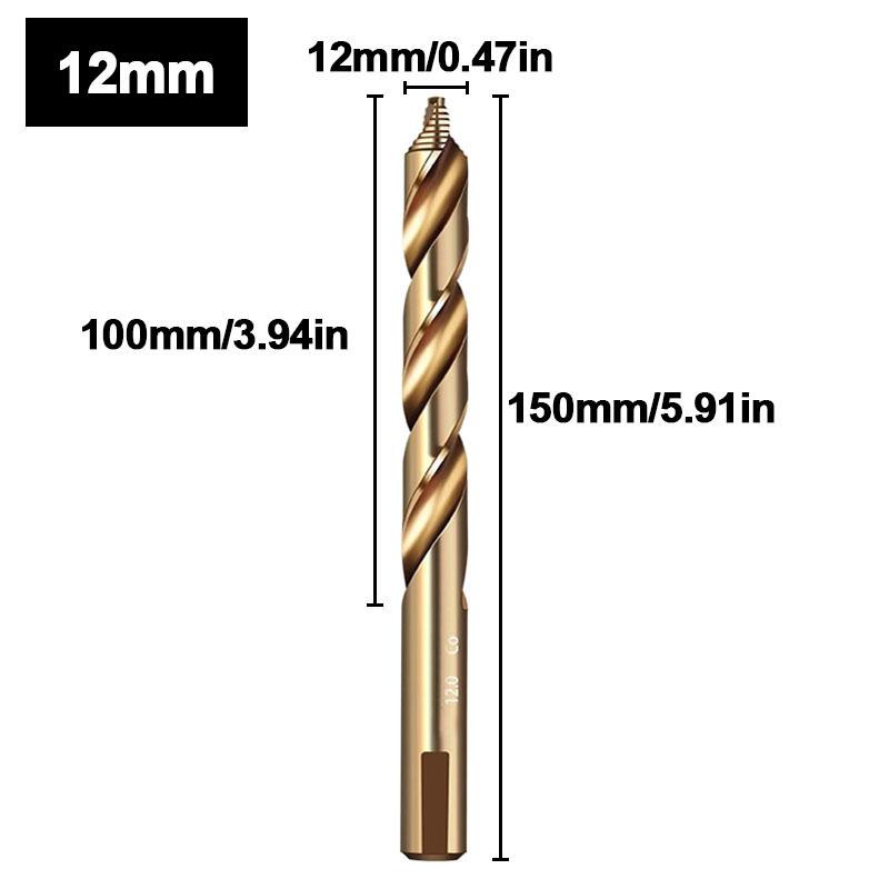 Cobalt Step Drill Bit M35 High Speed Steel Straight Shank 3-13mm HSS Twist Bit for Metal Stainless Steel Iron Drilling