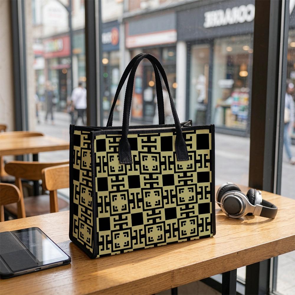Geometric Pattern Tote Bag Fashion Large Capacity Casual Daily Shoulder Handbag for Commute