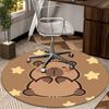 Bear Friends Greeting round carpet Chair cushion Round Entryway Rug, Soft Round Rugs for Living Room, Bedroom, Circle Carpet decor gifts