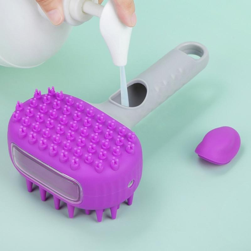 Multifunctional Grooming Brush For Pet Deep Cleaning Massage Comb Nonslip Handle Easyly Clean Various Size