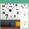 Large Diy 3d Frameless Number Wall Clock With Silent Movement And Mirror Finish