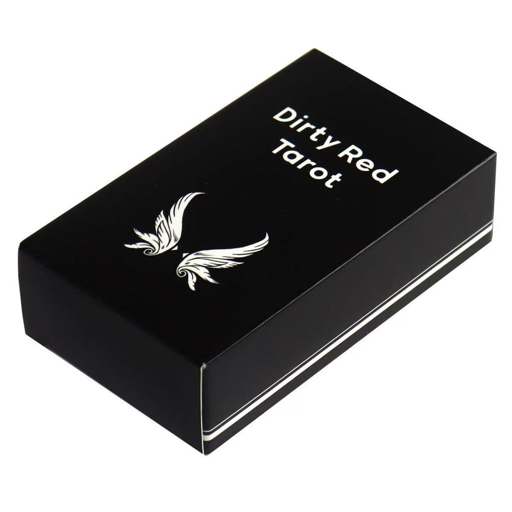 Dirty Red Tarot Deck 10,3*6cm 78 Stück Tarotkarten Kanalisiert Energie durch kühne Striche und auffällige Kontraste