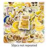 50pcs Trendy Banana Fruit Stickers for Notebooks, Skateboards, Speakers - Fun & Stylish INS Design