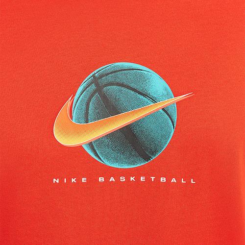 Nike Men's Crew Neck Fashion Breathable Short-Sleeve T-Shirt in Orange
