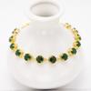 New European and American Round Zircon Bracelet Colored Gemstone Inlay Bracelet Crystal Bracelet for Women Zircon