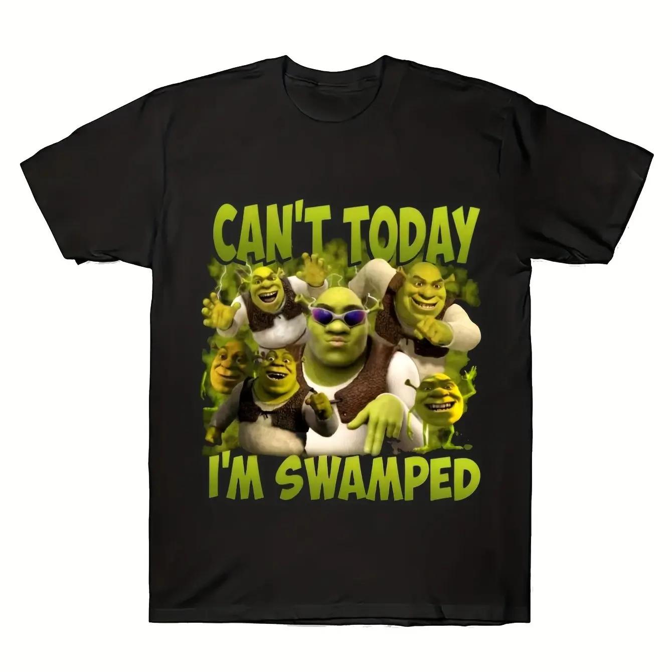 Cant Today Im Swamped Women Funny Graphic 100 Cotton TShirt Relaxed Fit Summer Casual Tee Top with Humorous Womens Clothing S