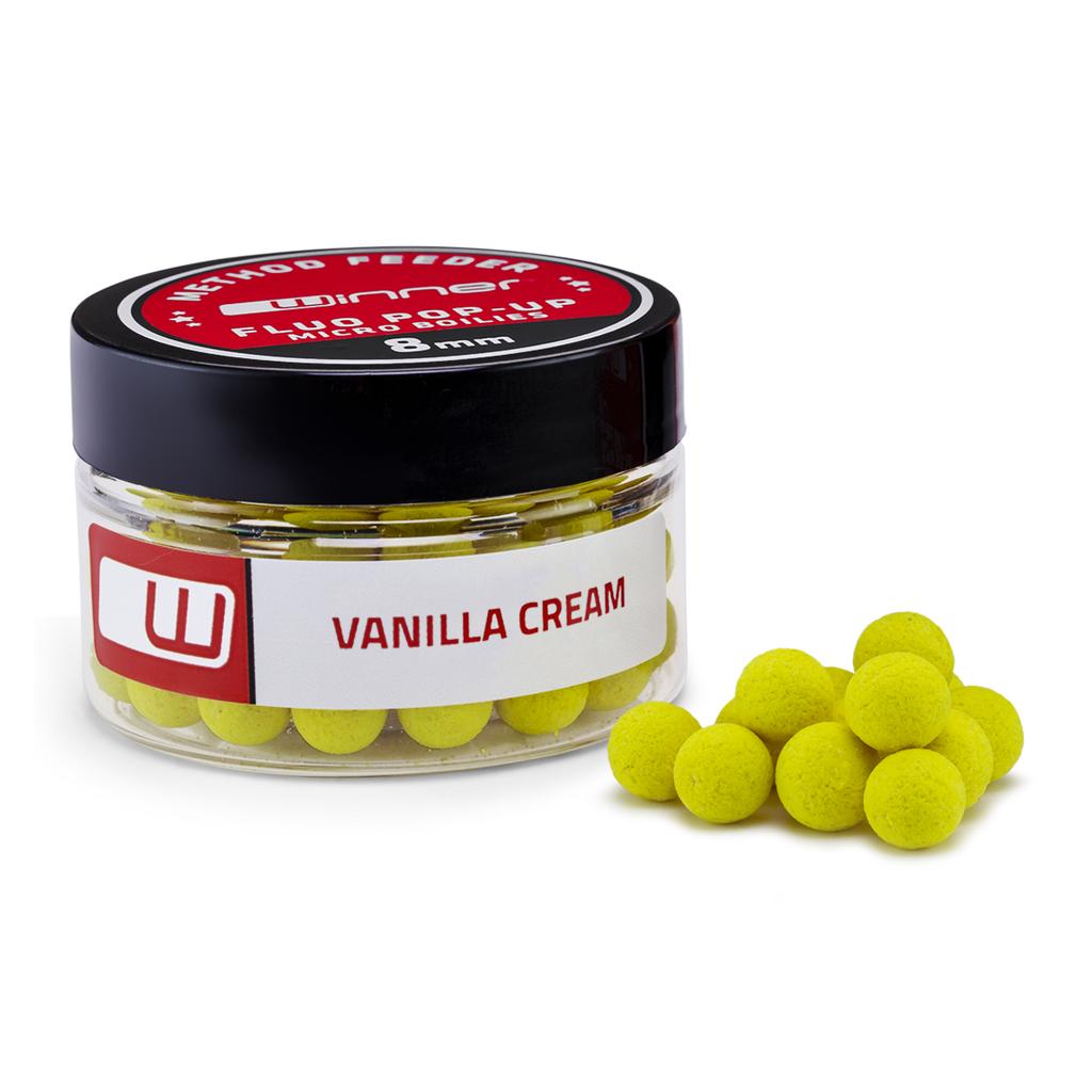Method/Feeder Fluo Pop-Up Micro Boilies 8mm/20g Vanilla Cream