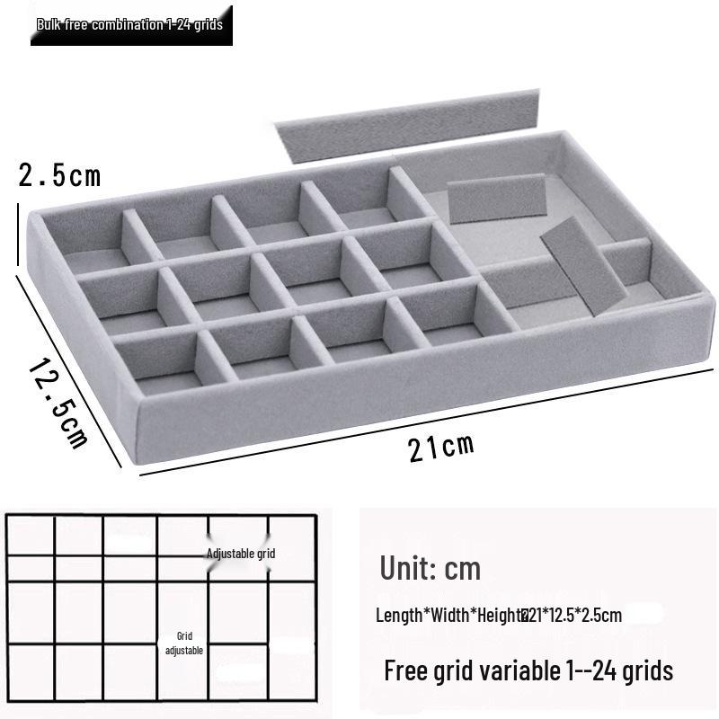 Samt-Schmuckschatulle für Ringe und Ohrringe - Staubdichte Aufbewahrungs- und Vitrinenschachtel