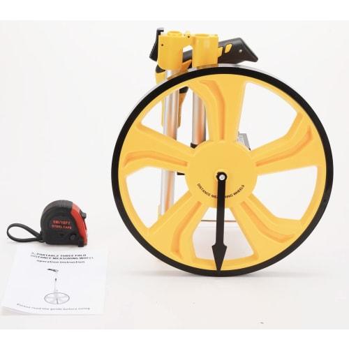 Walking Measure, Wheel, Foldable, Road Measure, Yellow, Distance Measuring Device, Road Counter, Wheel Measure