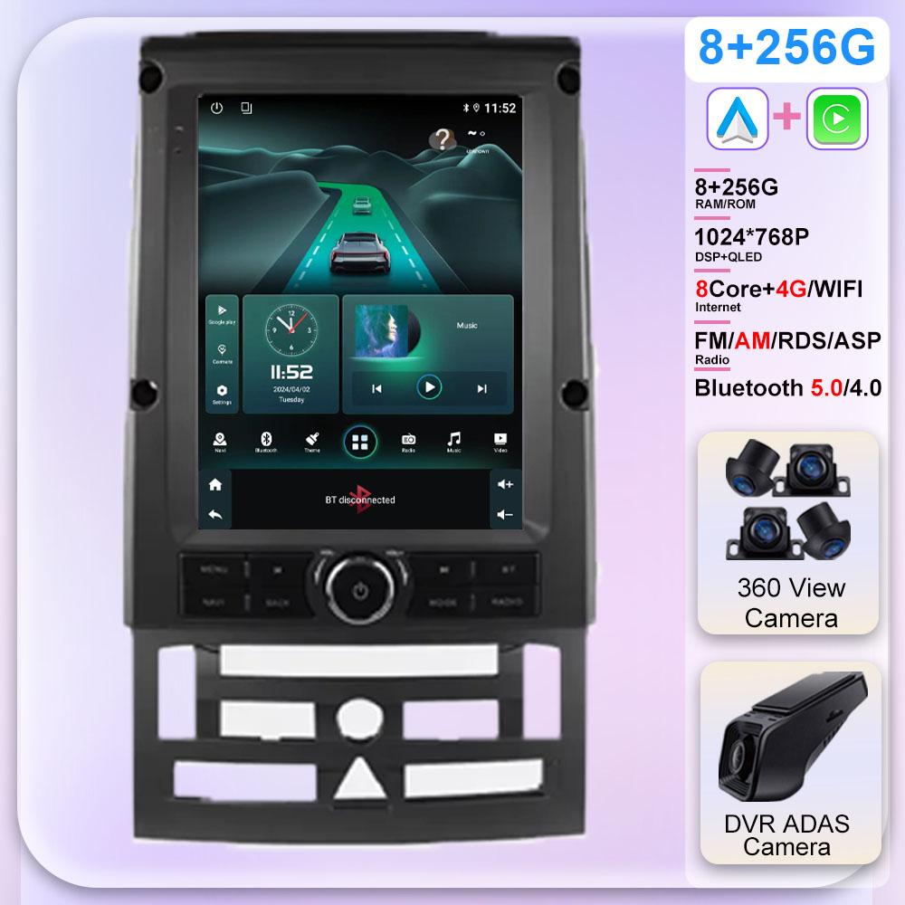 9.7inch Carplay Android For Peugeot 407 2004-2011 Auto Radio Multimedia Player Stereo GPS Navigation 5G WIFI No 2Din DVD