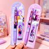 1/2/4/6pcs Cartoon Propelling Mechanical Pencil Set with Lead Refills School Stationery for Students Writing Drawing Gift 0.5mm