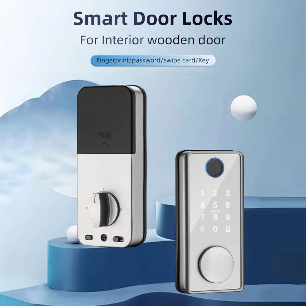 Anti-theft Smart Home Security Door Lock Tuya APP Bluetooth-compatible Smart Door Lock with Key Easy Installation