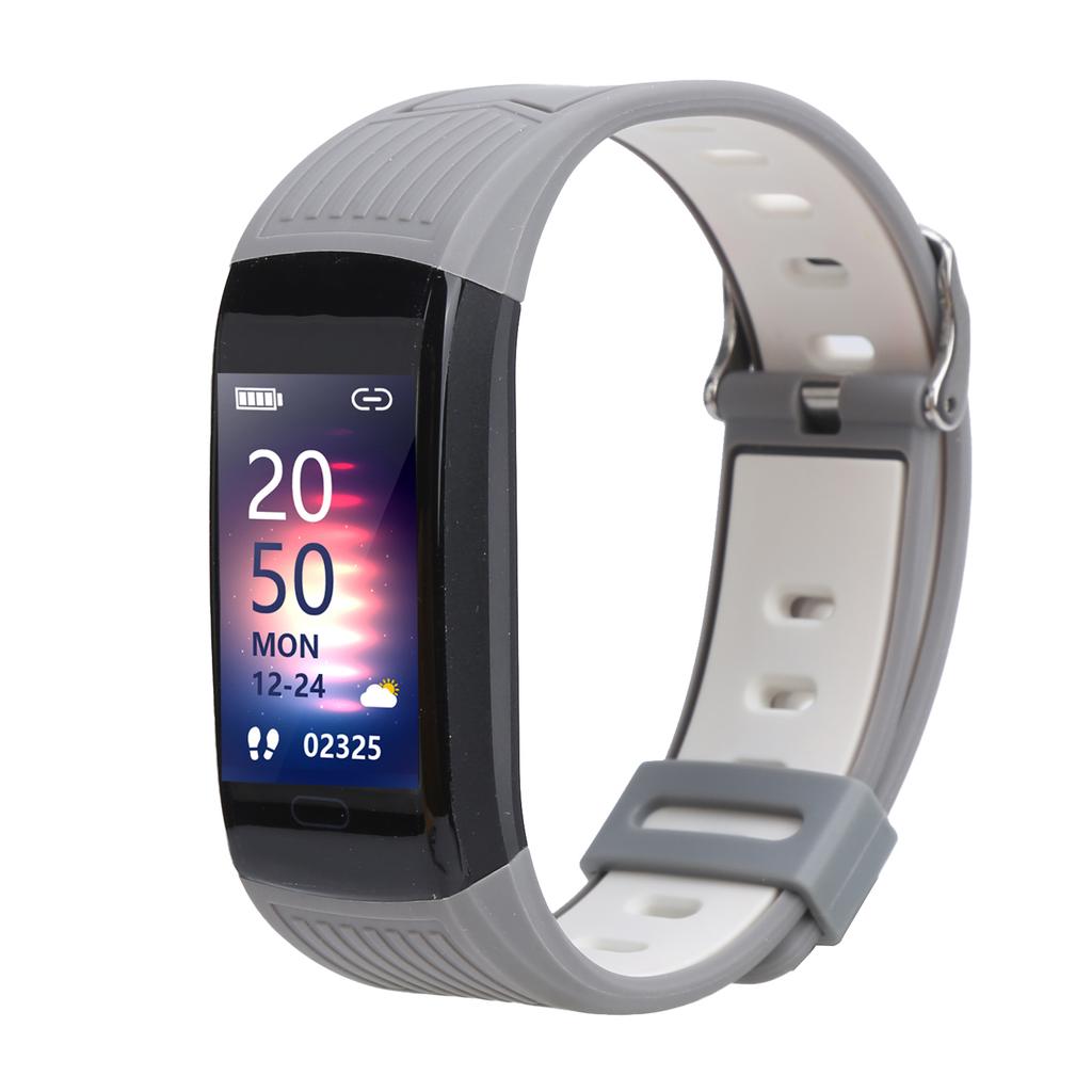 Waterproof Digital Sport Wristwatch Health Monitor Management Watch TFT Color ScreenSilver Gray
