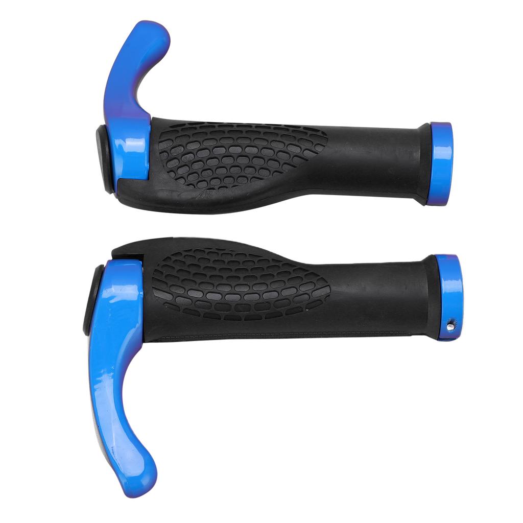2PCS Bicycle Handlebar Grip Rubber Ox Horn Handlebar Cover for Mountain BikesBlue