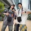 Hong Kong style cool locomotive ins neutral men's satchel new mobile phone shoulder messenger bag