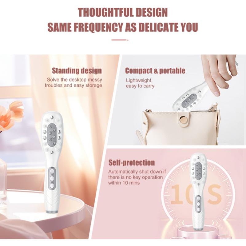 Electric Hair Massage Comb Anti Hair Loss Red Blue Purple Light High Frequency Scalp Care Tool for Home Daily Use
