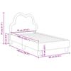 Kids  Bed Frame with Headboard Light Grey 70 X 140 Cm PU